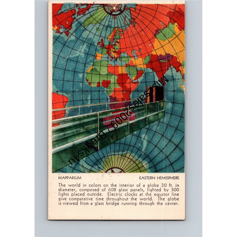Vintage The Christian Science Publishing House Postcard Mapparium unused
